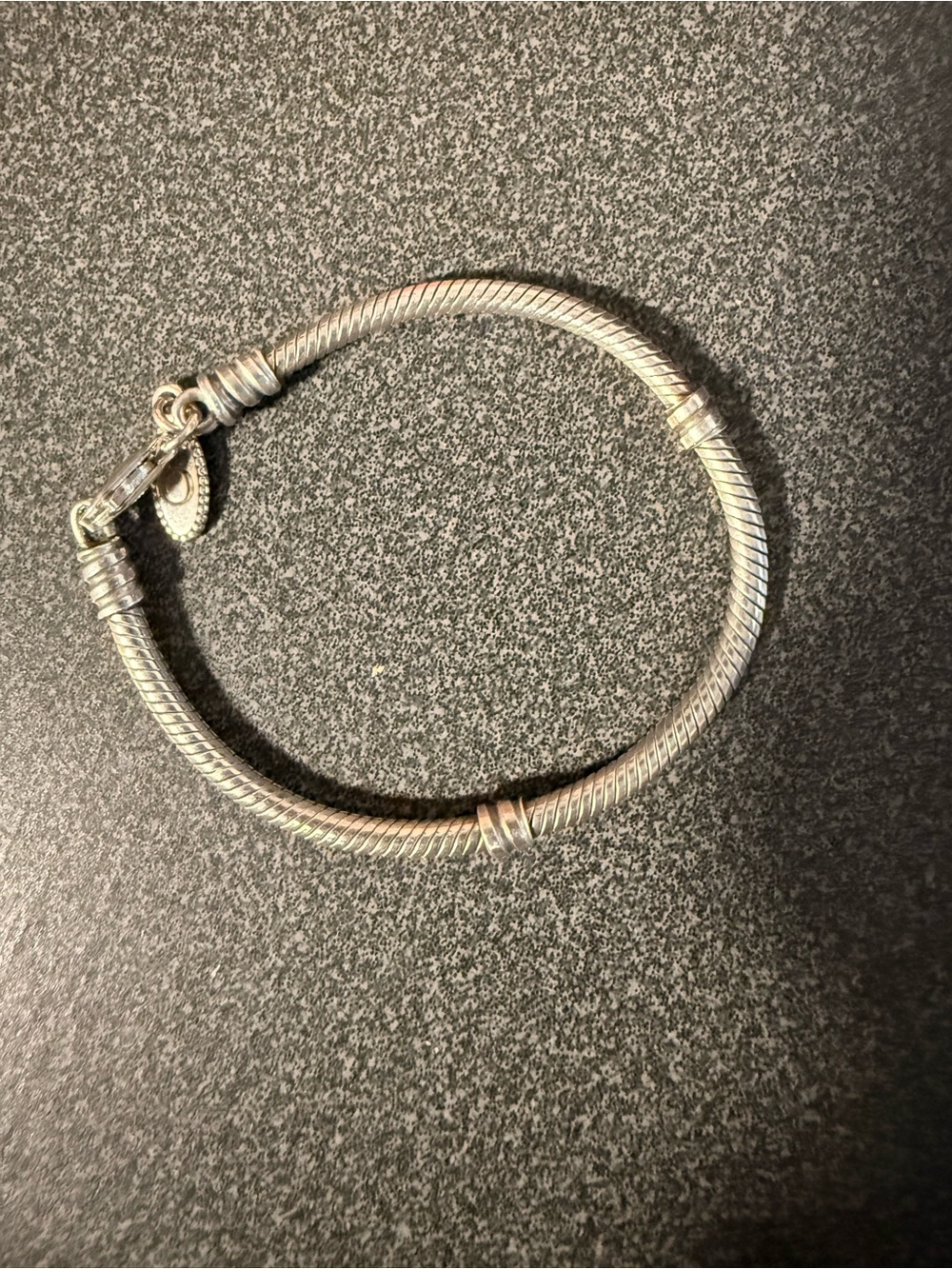 Pandora Silver Twisted Snake Chain Kids Bracelet